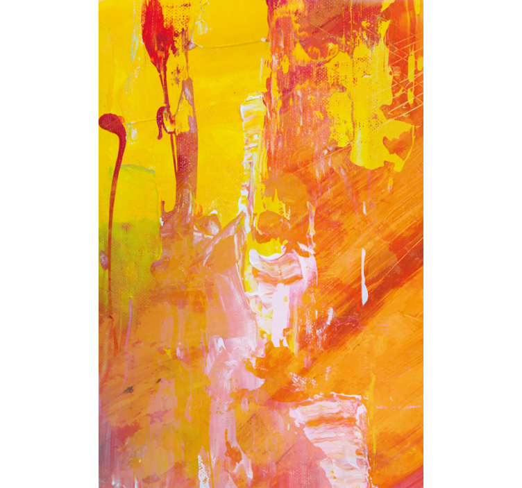 Oransje fargerik abstrakt design rullegardin ekteskap - Tenstickers