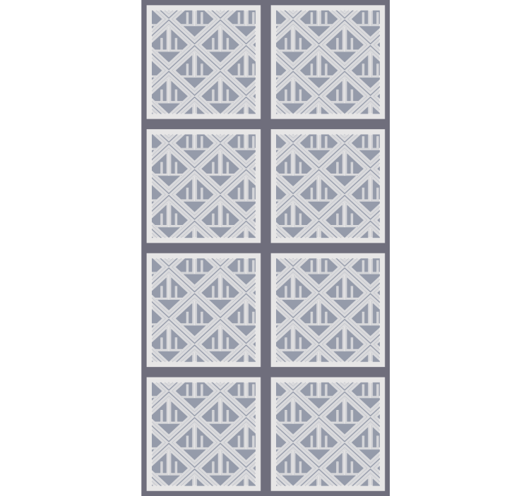 Geometriske mønstrede seksjoner rullegardin moderne - Tenstickers