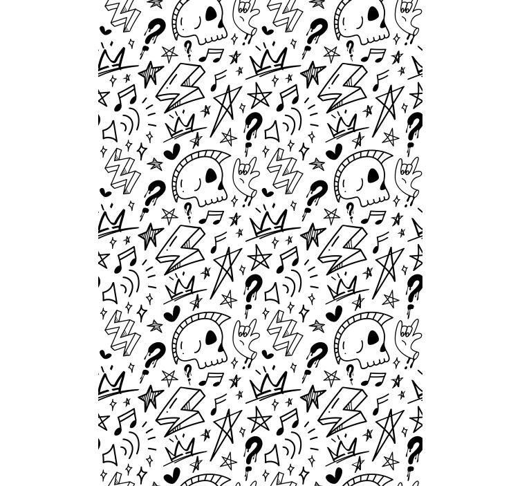 Kule skiltmønster rullegardin ungdom - Tenstickers