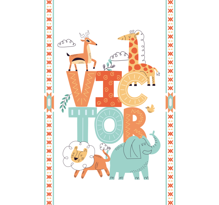 Villdyr med navn rullegardin barn - Tenstickers