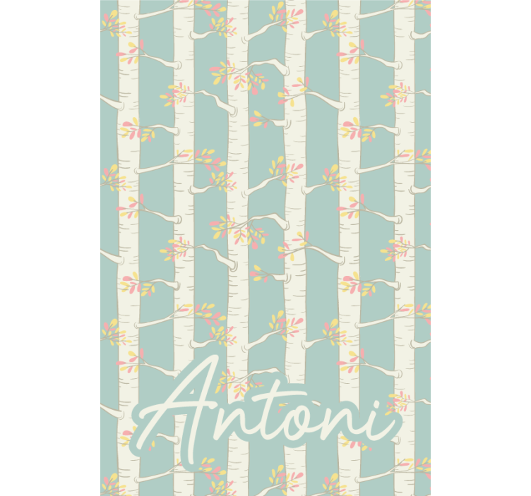 Bjørkeskog i skandinavisk stil rullegardin trær - Tenstickers