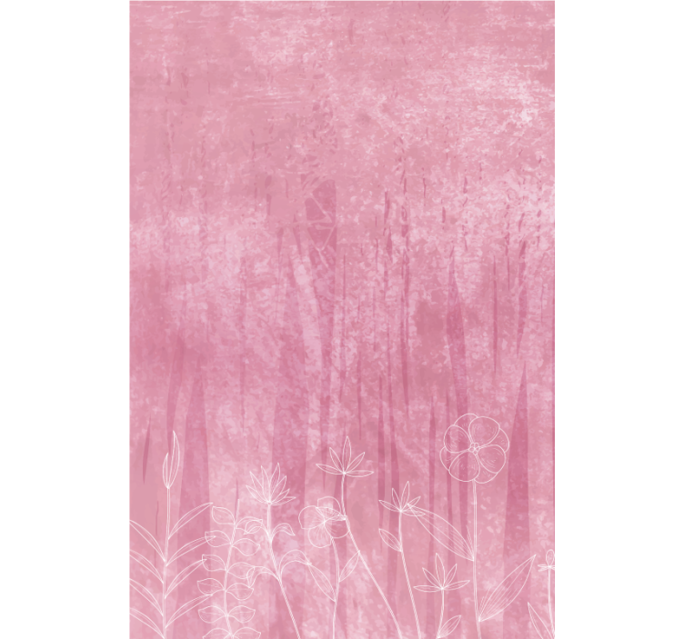 Floral silhuettdesign rullegardin blomster - Tenstickers