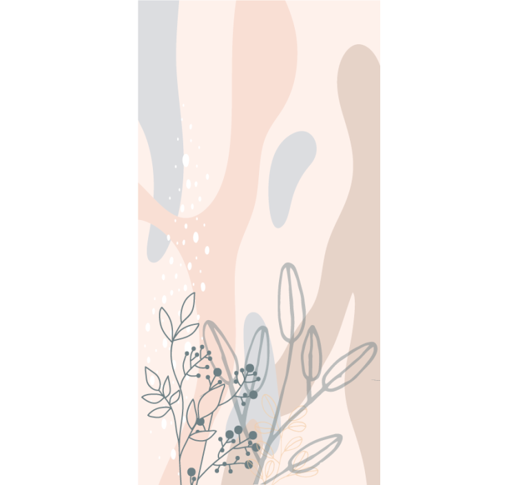 Elegant floral silhuett rullegardin blomster - Tenstickers