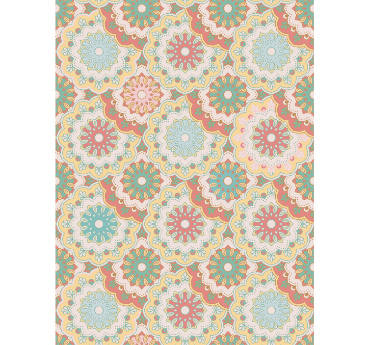 Stoff "bestemor chic" stil rullegardin blomster - Tenstickers