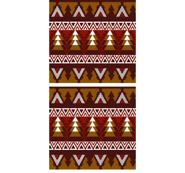 Geometrisk skogmønster rullegardin nordisk - Tenstickers