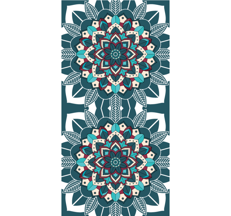 Elegante blå fliser rullegardin tekstur - Tenstickers