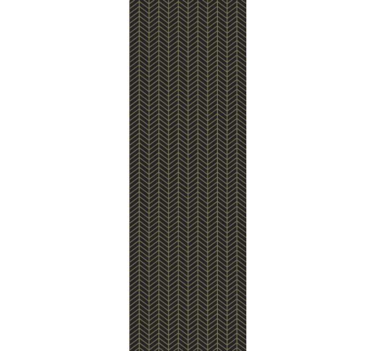 Rullegardin elegant mørkebrun med gullstriper art deco - Tenstickers