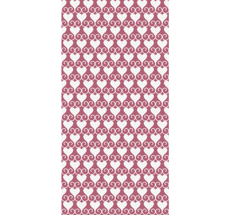 Hjerter og virvler rullegardin romantisk - Tenstickers