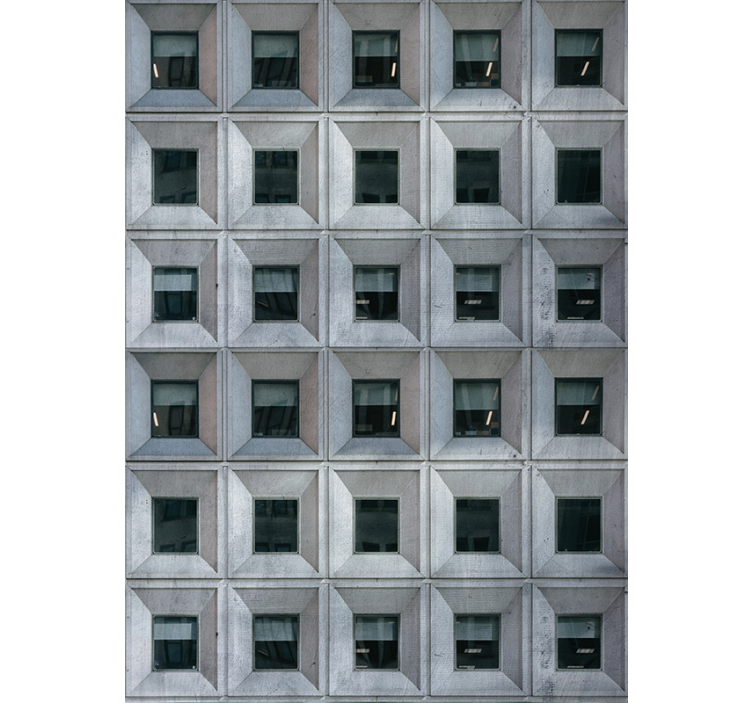 Brutalistisk arkitektur rullegardin grå - Tenstickers