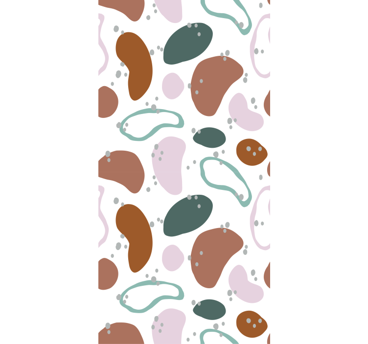 Uregelmessig abstrakt formmønster rullegardin originale - Tenstickers