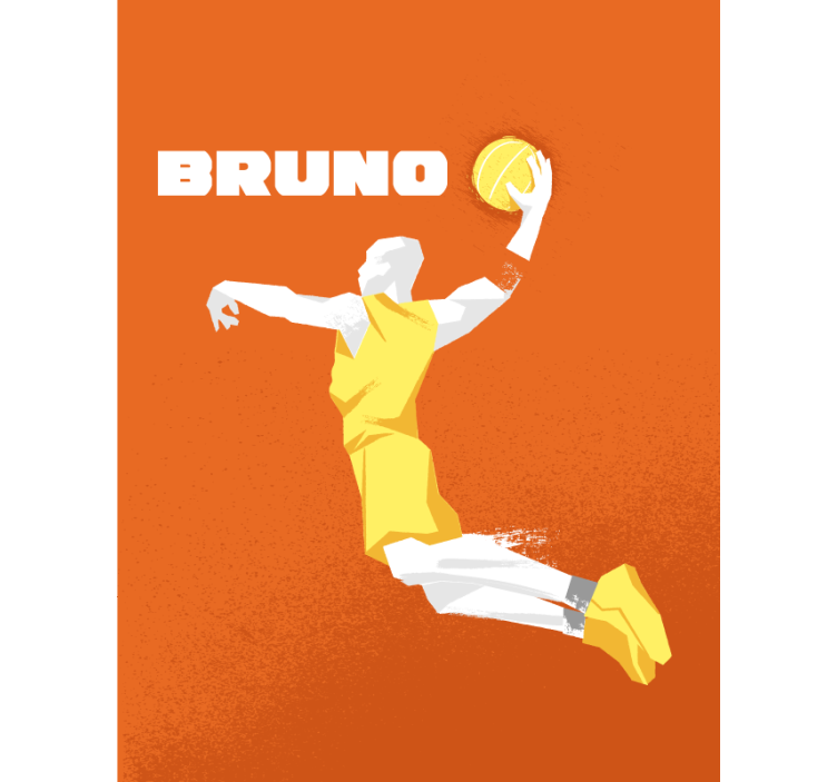 Personlig basketballnavn andre sporter rullegardin - Tenstickers