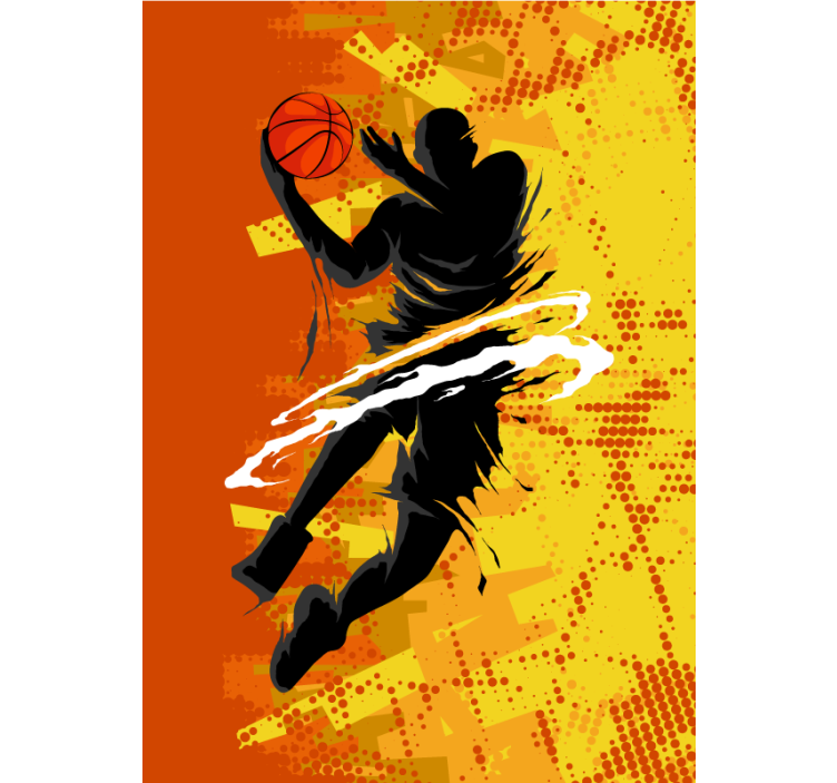 Basketballspiller mer sport rullegardin - Tenstickers
