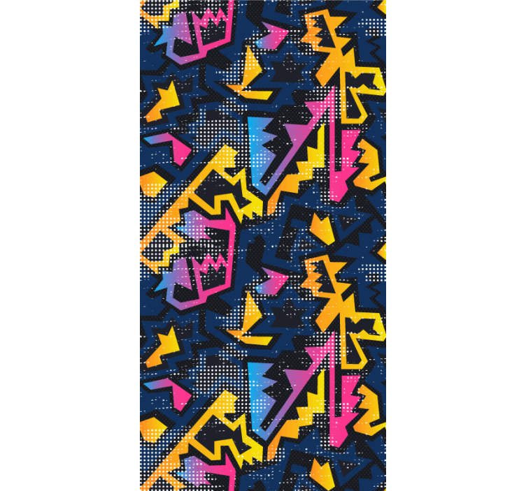 Geometrisk graffiti ungdom rullegardin - Tenstickers