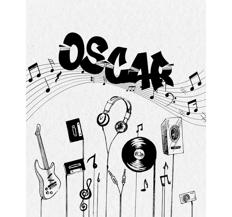 Musikk personlig personlig rullegardin - Tenstickers