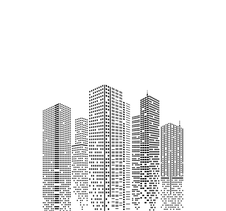 Skyline kontor rullegardin originale - Tenstickers