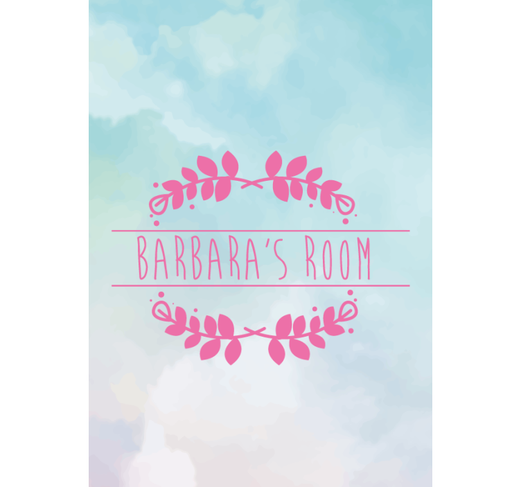 Tilpasset navnerom barn rullegardin - Tenstickers