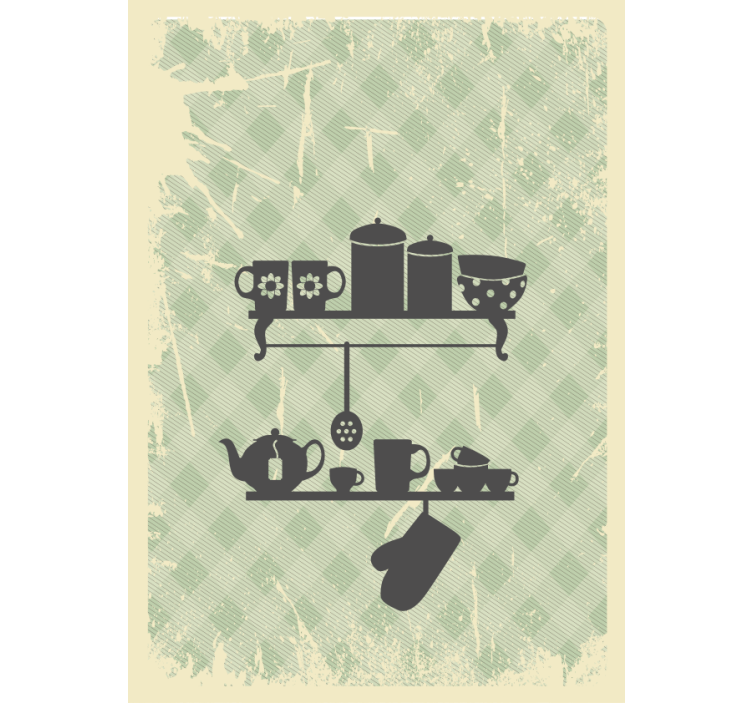 Kjøkkenhyller rullegardin til kjøkken - Tenstickers