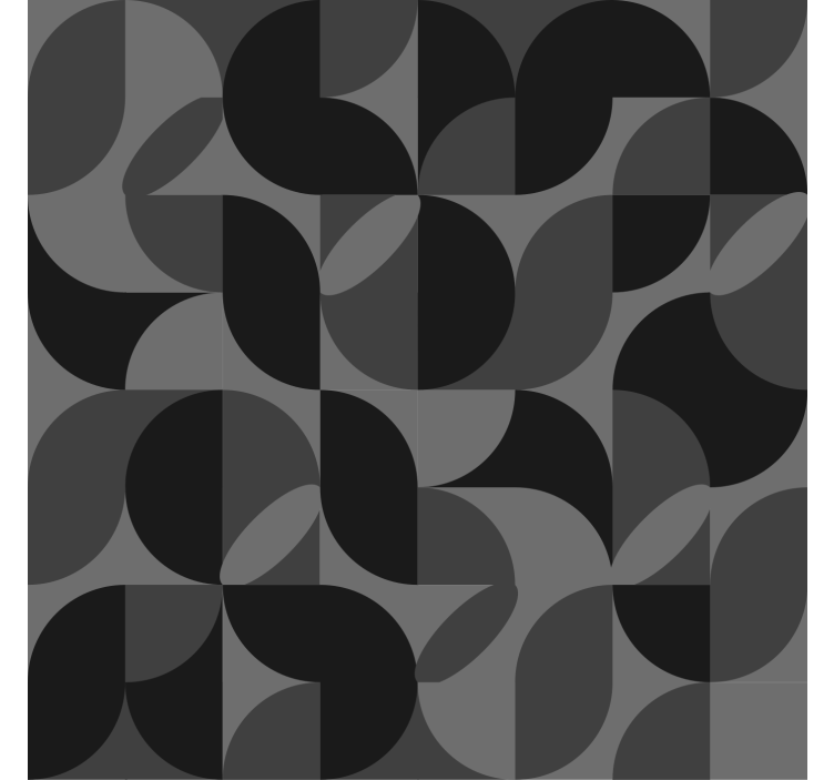 Retro svarte former rullegardin stue - Tenstickers