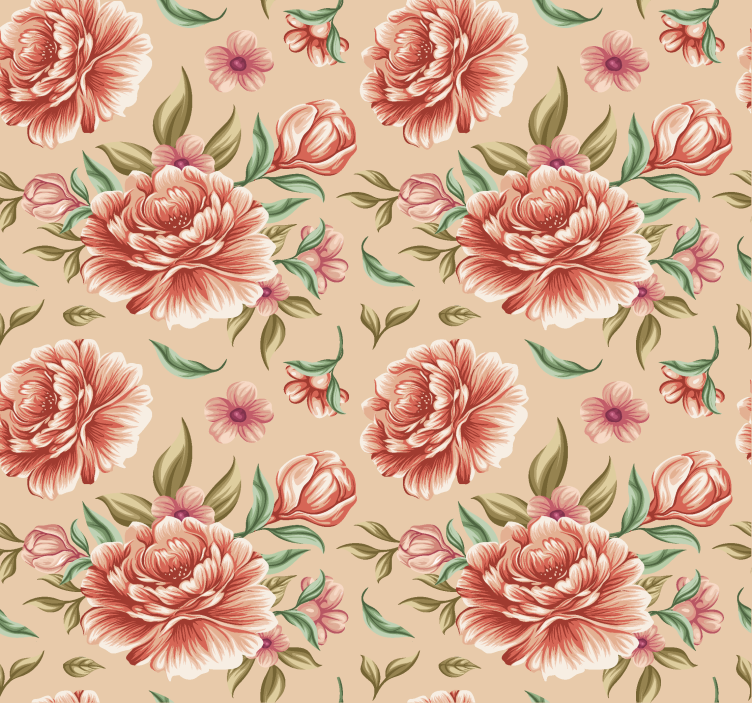 Klassisk blomsterbukett romantisk rullegardin - Tenstickers