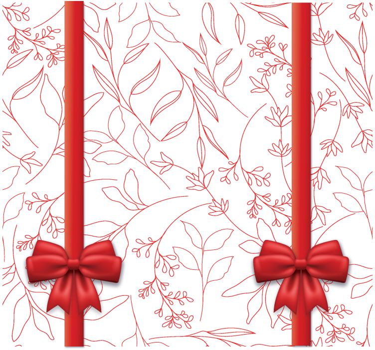 Blomstermønster med slips romantisk rullegardin - Tenstickers