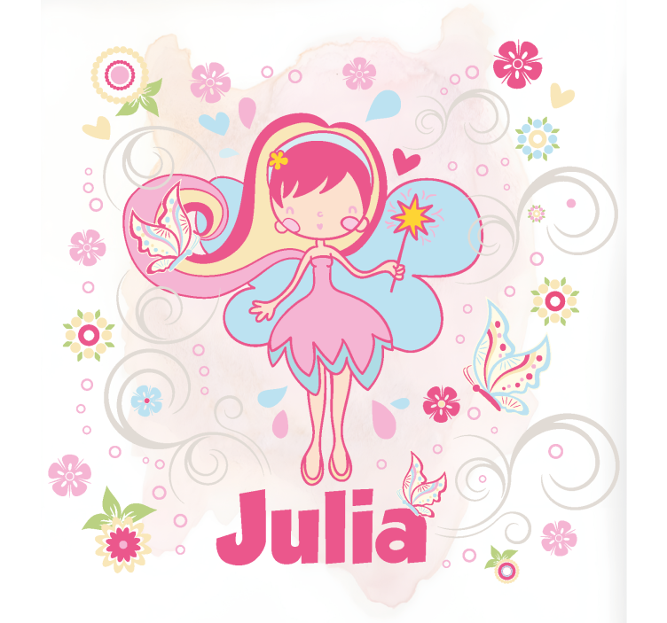 Fe med sommerfugler personlig rullegardin - Tenstickers