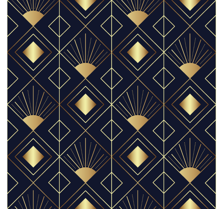 Art déco-stil elegant rullegardin - Tenstickers