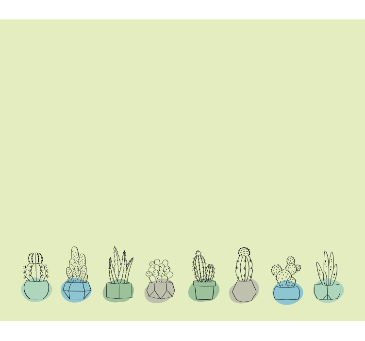 Grønn periwinkle kaktus rullegardin - Tenstickers