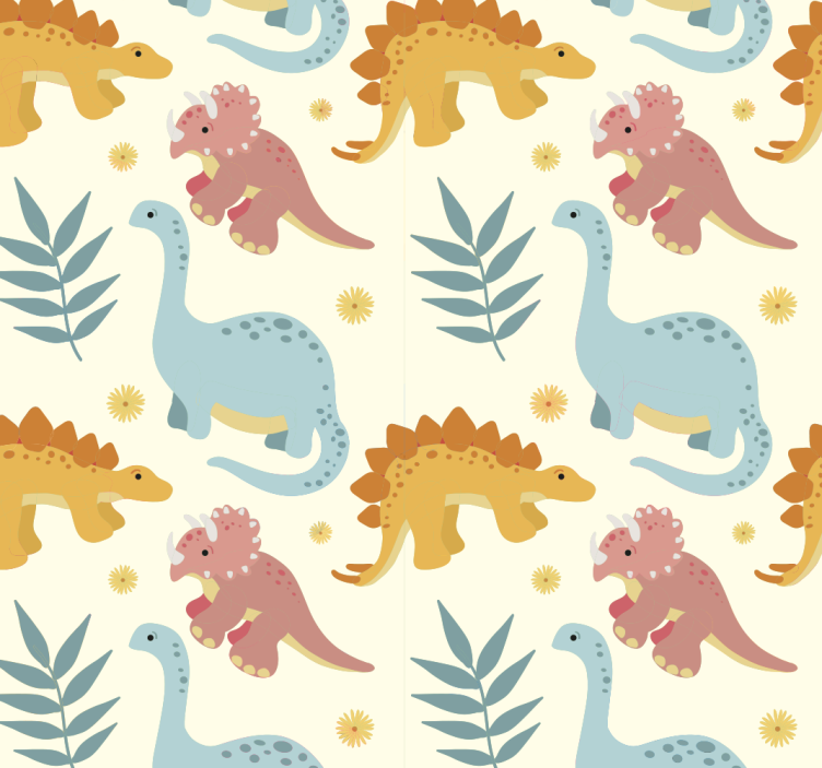 Minimalistisk stil rullegardin dinosaur - Tenstickers