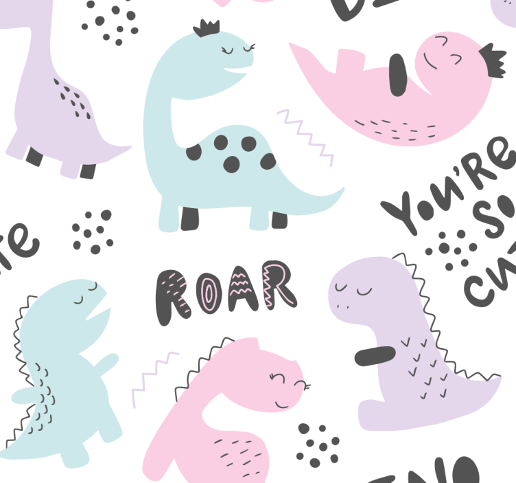 Prinsesse dino dinosaur rullegardin - Tenstickers