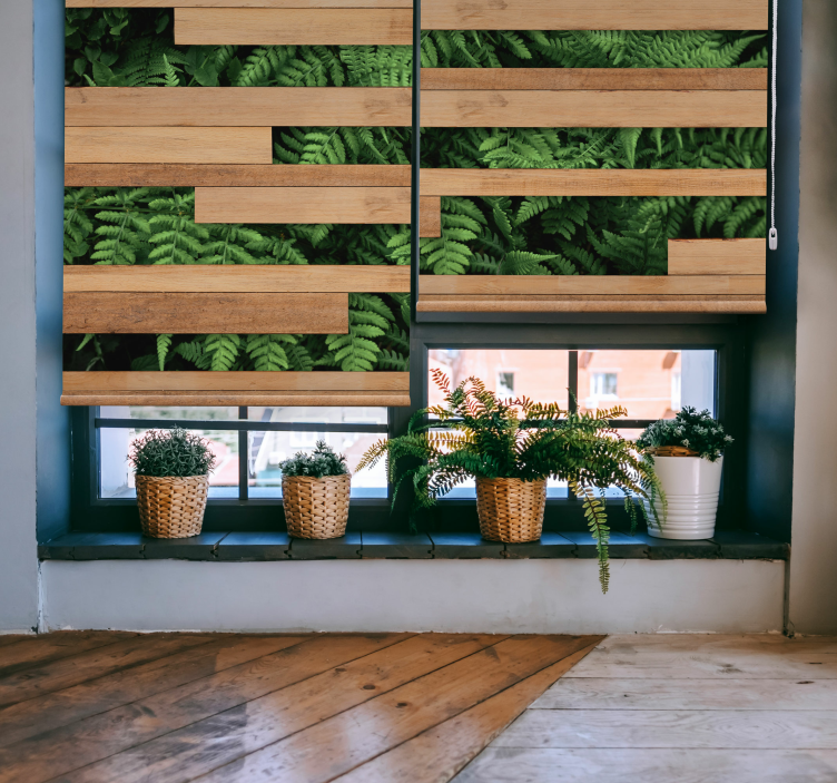 Frodig grønt overlegg rullegardin trær - Tenstickers