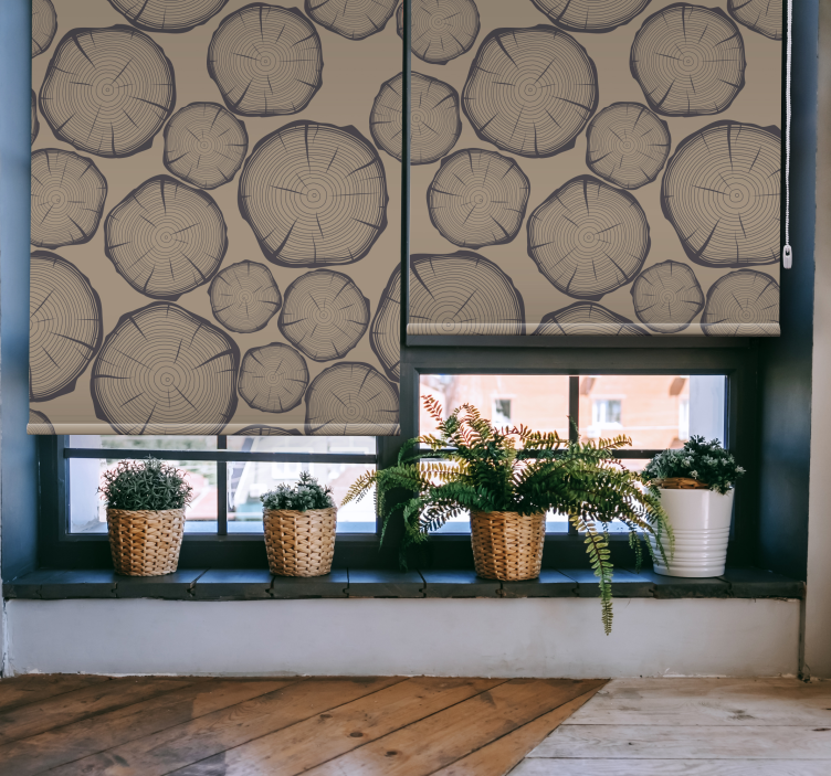 Trestamme rullegardin rustikk - Tenstickers