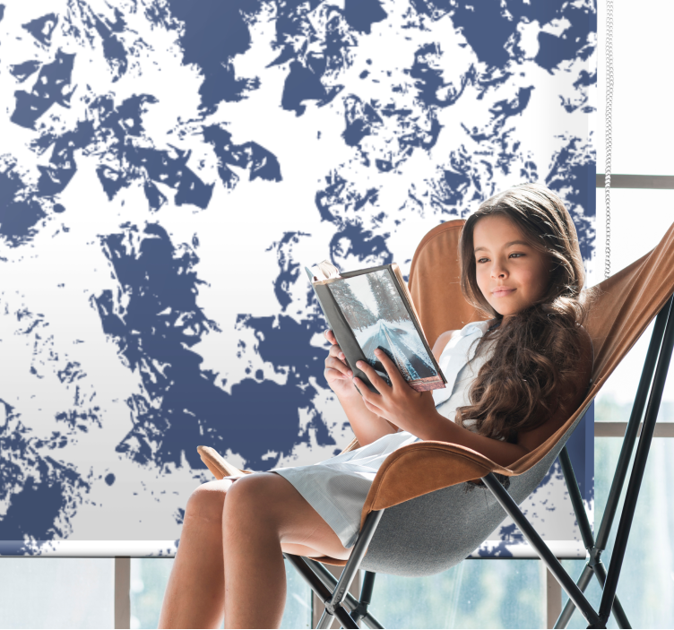 Abstrakt blått mønster rullegardin tekstur - Tenstickers