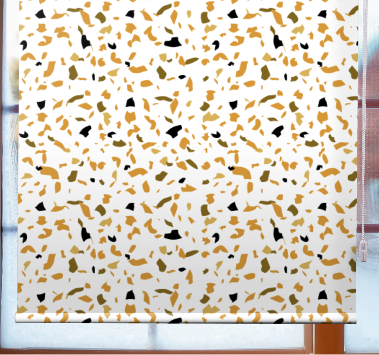 Brun og beige terrazzo rullegardin tekstur - Tenstickers