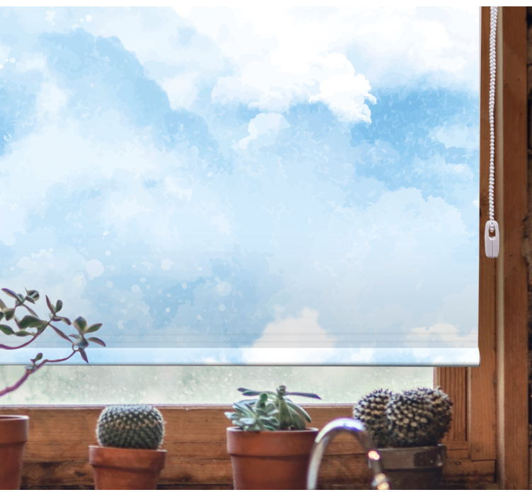 Akvarell skyer master bedroom rullegardin - Tenstickers