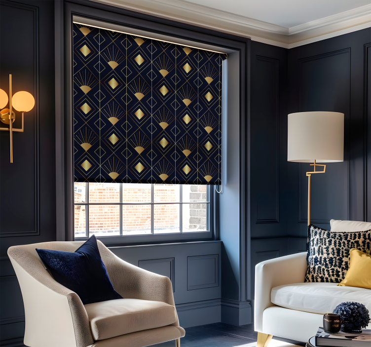 Art déco-stil elegant rullegardin - Tenstickers