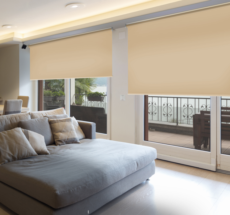 Beige blackout rullegardin rom - Tenstickers