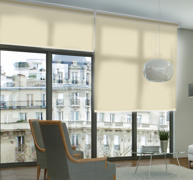 Beige gjennomskinnelig rullegardin rom - Tenstickers