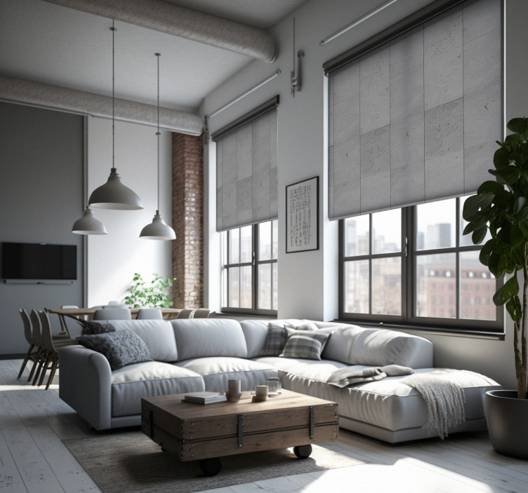 Betong collage rullegardin tekstur - Tenstickers