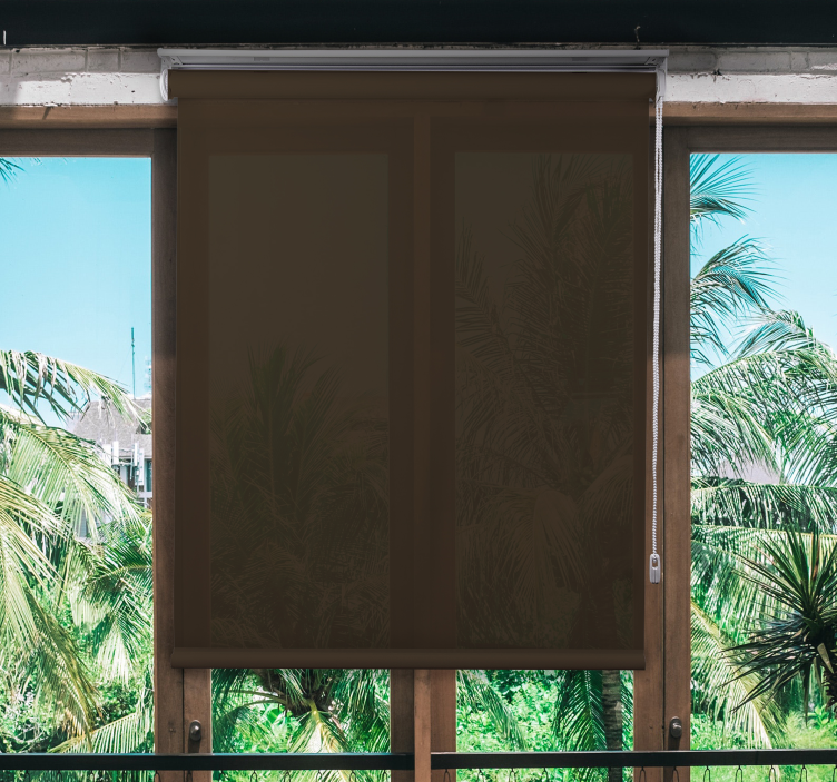 Brun moderne dekorativ rullegardin - Tenstickers