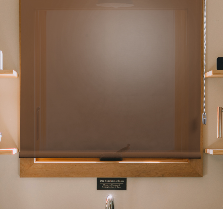 Brun rulleskygge mørklægningsrullegardin - Tenstickers