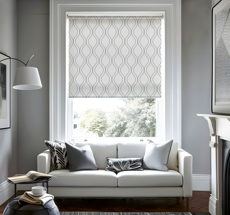 Buede linjer elegant rullegardin - Tenstickers