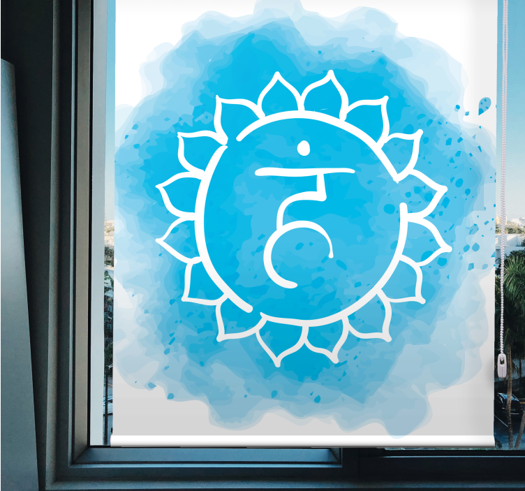 Chakra symbol design rullegardin zen - Tenstickers