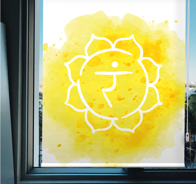 Chakra symbol rullegardin zen - Tenstickers