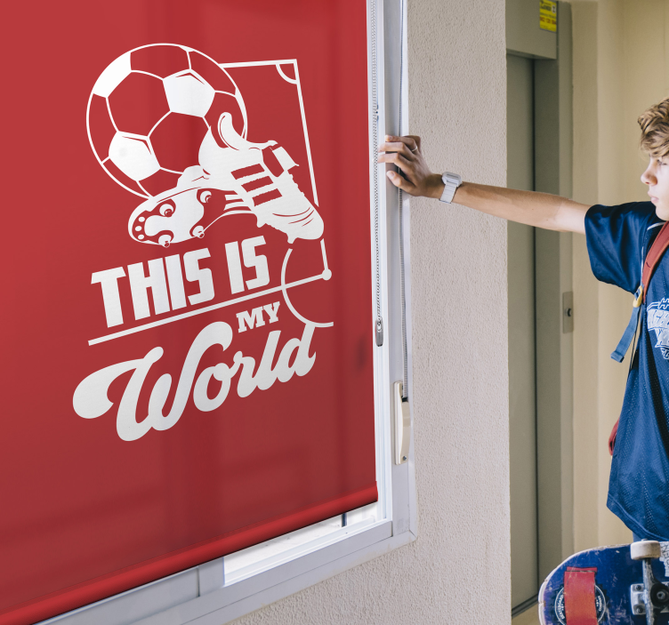 Dette er min verdensfotballRullegardin - Tenstickers