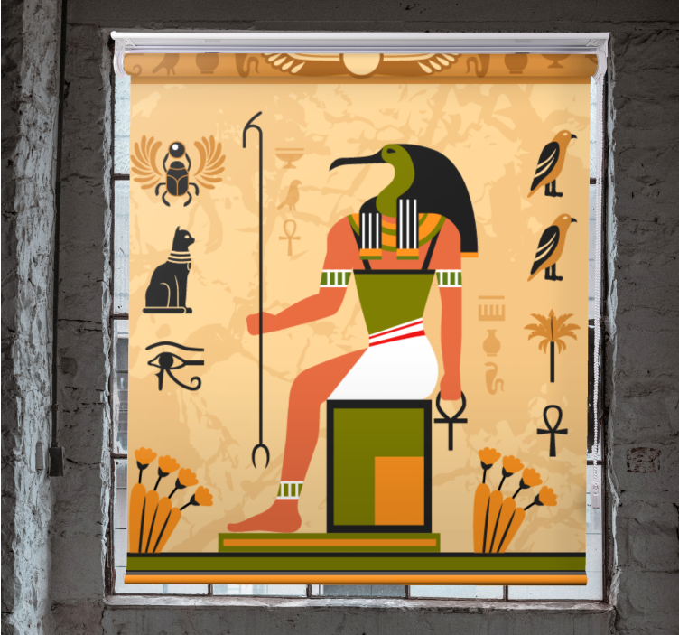 Egyptisk månegud rullegardin originale - Tenstickers