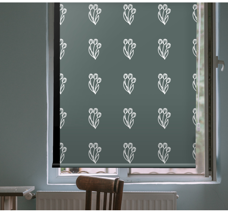 Elegant tulipanmotiv rullegardin blomster - Tenstickers