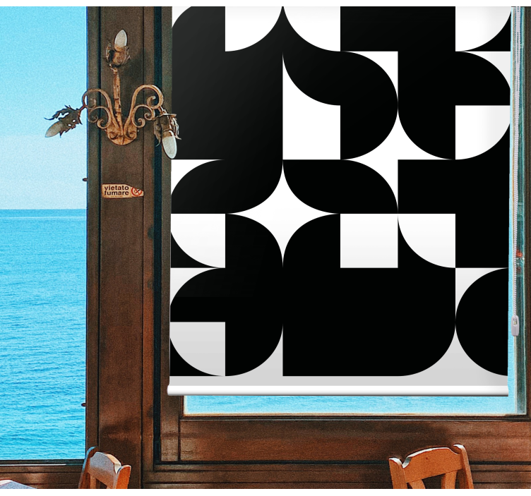 Energiske geometriske arrangementer rullegardin moderne - Tenstickers
