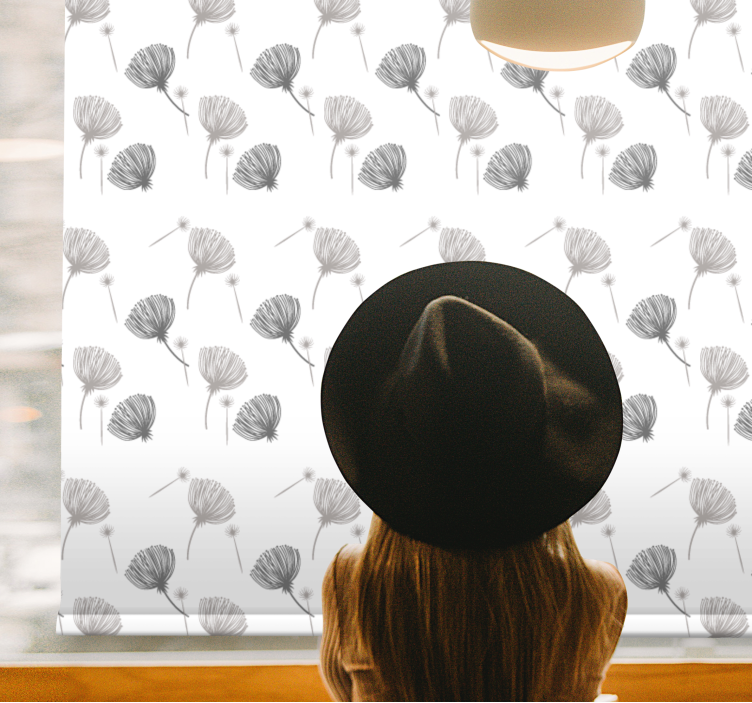 Engblomster rullegardin nordisk - Tenstickers