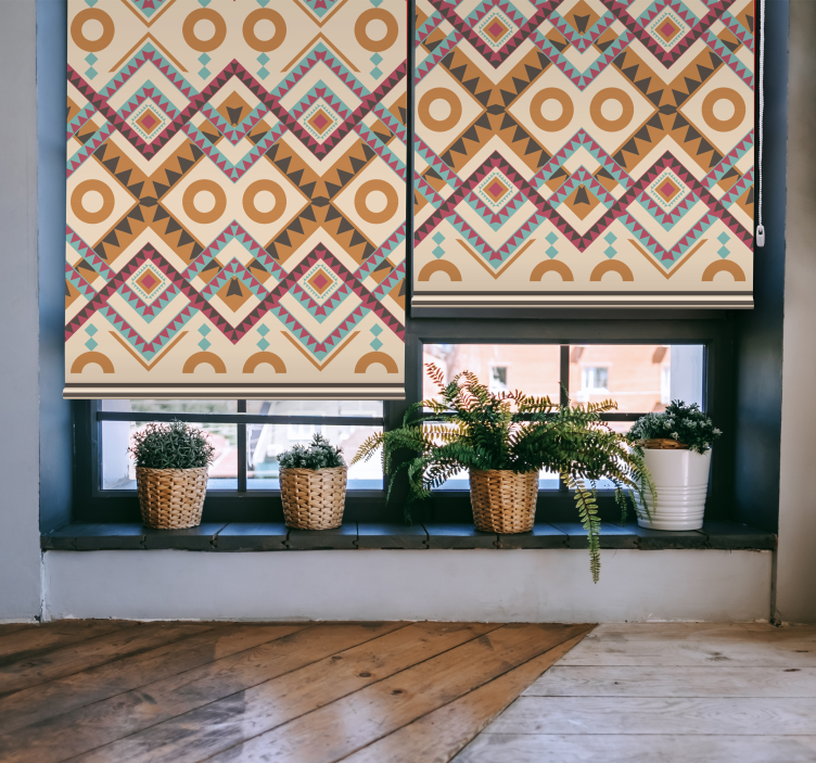 Flerfarget diamantmønster rullegardin tekstur - Tenstickers