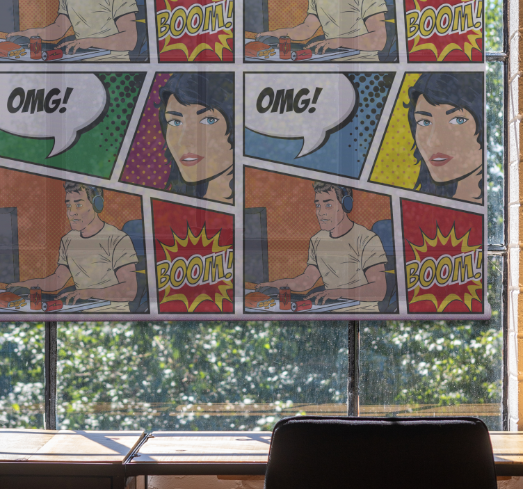 Gamer moro nerd rullegardin - Tenstickers